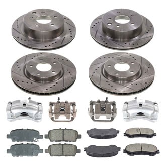 Callahan Brake Parts® - Drilled & Slotted Brake Kit with Calipers