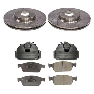 Callahan Brake Parts® - Drilled & Slotted Brake Kit with Calipers