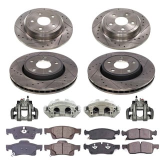 Callahan Brake Parts® - Drilled and Slotted Brake Kit with Calipers