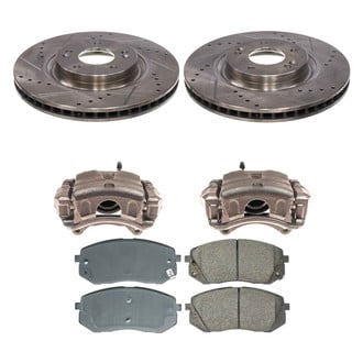 Callahan Brake Parts® - Drilled & Slotted Brake Kit with Calipers