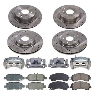Callahan Brake Parts® - Drilled & Slotted Brake Kit with Calipers