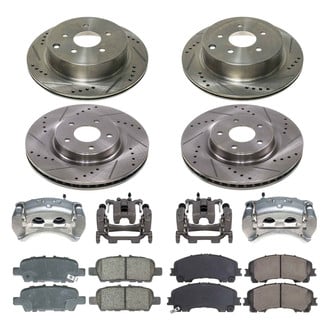 Callahan Brake Parts® - Drilled & Slotted Brake Kit with Calipers
