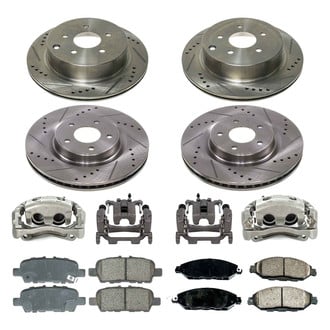 Callahan Brake Parts® - Drilled & Slotted Brake Kit with Calipers