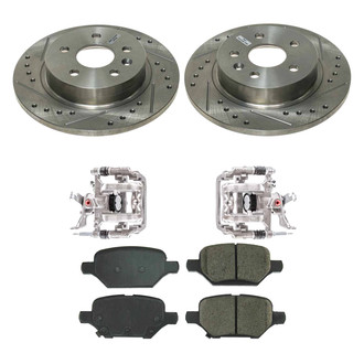 Callahan Brake Parts® - Drilled & Slotted Brake Kit with Calipers