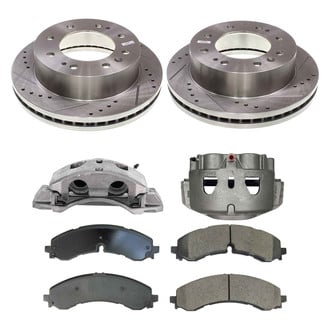 Callahan Brake Parts® - Drilled & Slotted Brake Kit with Calipers