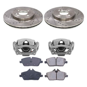 Callahan Brake Parts® - Drilled and Slotted Front Brake Kit with Calipers