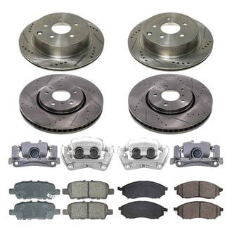 Callahan Brake Parts® - Drilled & Slotted Brake Kit with Calipers