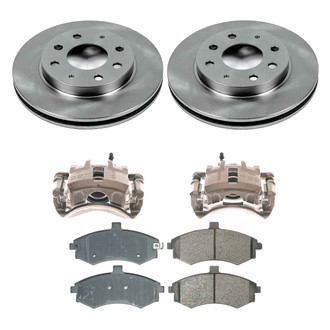 Callahan Brake Parts® - Plain Front Brake Kit with Calipers