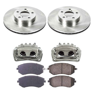 Callahan Brake Parts® - Plain Front Brake Kit with Calipers