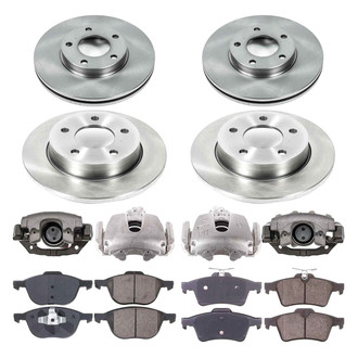 Callahan Brake Parts® - Plain Brake Kit with Calipers