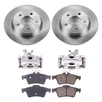 Callahan Brake Parts® - Plain Rear Brake Kit with Calipers