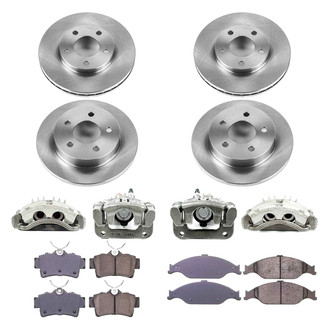 Callahan Brake Parts® - Plain Brake Kit with Calipers