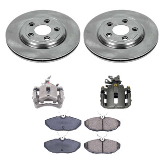 Callahan Brake Parts® - Plain Rear Brake Kit with Calipers