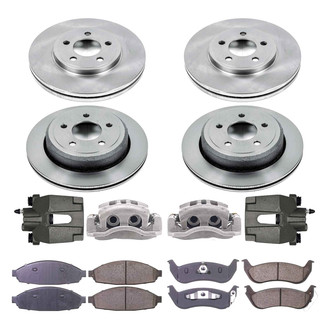 Callahan Brake Parts® - Plain Brake Kit with Calipers