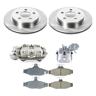 Callahan Brake Parts® - Plain Rear Brake Kit with Calipers