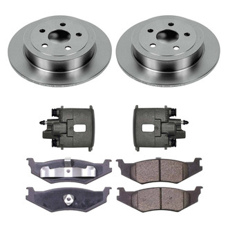 Callahan Brake Parts® - Plain Rear Brake Kit with Calipers