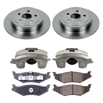 Callahan Brake Parts® - Plain Rear Brake Kit with Calipers