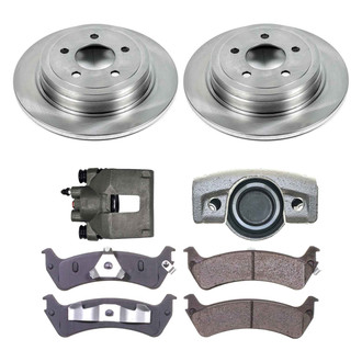 Callahan Brake Parts® - Plain Rear Brake Kit with Calipers