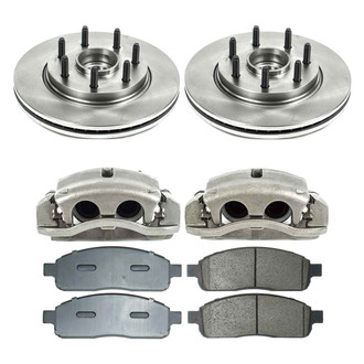 Callahan Brake Parts® - Plain Front Brake Kit with Calipers