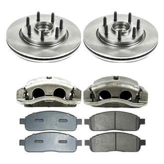 Callahan Brake Parts® - Plain Front Brake Kit with Calipers