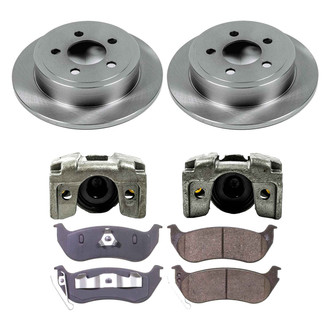 Callahan Brake Parts® - Plain Rear Brake Kit with Calipers