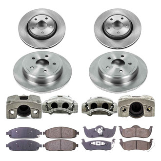 Callahan Brake Parts® - Plain Brake Kit with Calipers