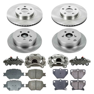 Callahan Brake Parts® - Plain Brake Kit with Calipers