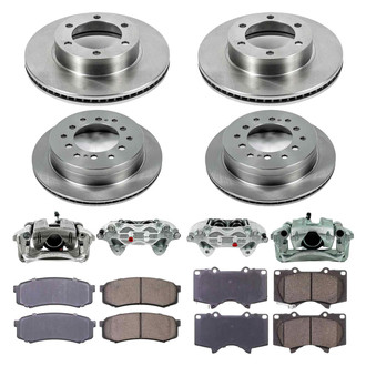 Callahan Brake Parts® - Plain Brake Kit with Calipers