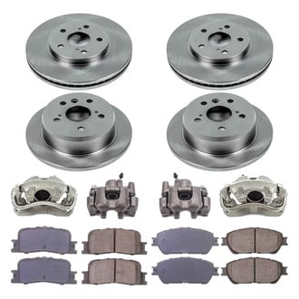 Callahan Brake Parts® - Plain Front and Rear Brake Kit with Calipers