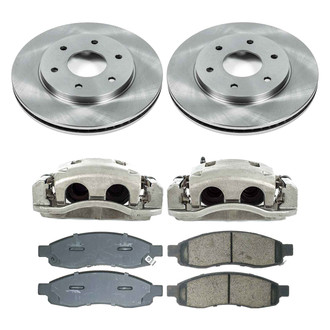 Callahan Brake Parts® - Plain Front Brake Kit with Calipers