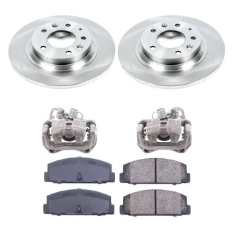 Callahan Brake Parts® - Plain Rear Brake Kit with Calipers