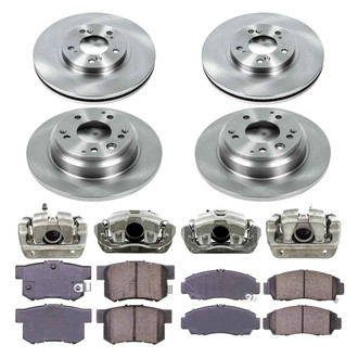 Callahan Brake Parts® - Plain Brake Kit with Calipers