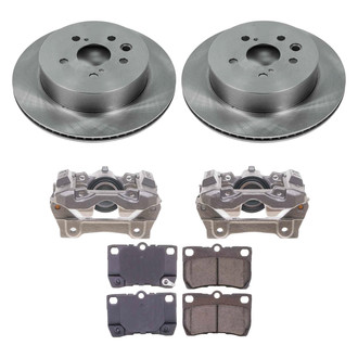 Callahan Brake Parts® - Plain Rear Brake Kit with Calipers