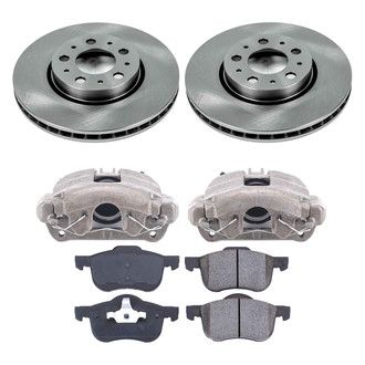 Callahan Brake Parts® - Plain Front Brake Kit with Calipers