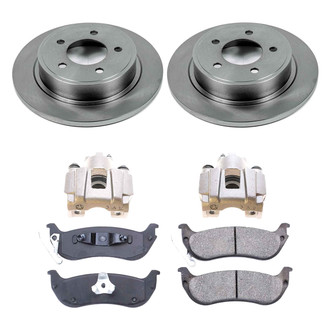 Callahan Brake Parts® - Plain Rear Brake Kit with Calipers