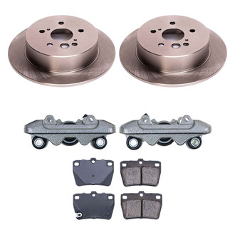 Callahan Brake Parts® - Plain Rear Brake Kit with Calipers