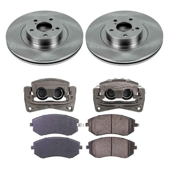 Callahan Brake Parts® - Plain Front Brake Kit with Calipers