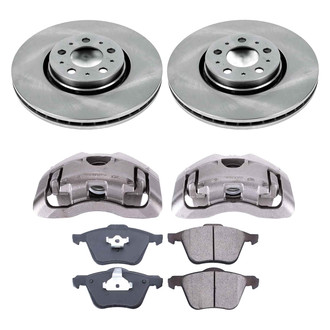 Callahan Brake Parts® - Plain Front Brake Kit with Calipers
