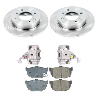 Callahan Brake Parts® - Plain Rear Brake Kit with Calipers