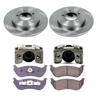 Callahan Brake Parts® - Plain Rear Brake Kit with Calipers