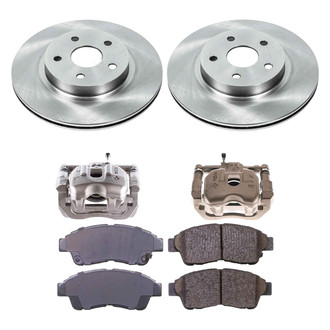Callahan Brake Parts® - Plain Front Brake Kit with Calipers