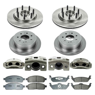Callahan Brake Parts® - Plain Brake Kit with Calipers
