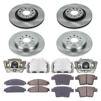Callahan Brake Parts® - Plain Brake Kit with Calipers