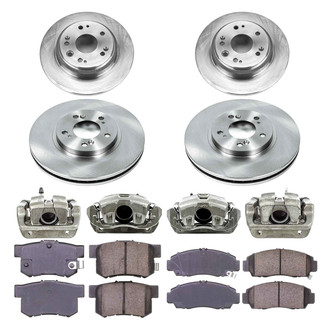 Callahan Brake Parts® - Plain Brake Kit with Calipers