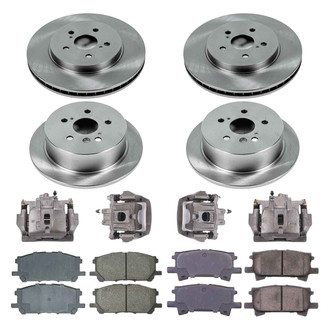 Callahan Brake Parts® - Plain Brake Kit with Calipers