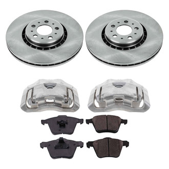Callahan Brake Parts® - Plain Front Brake Kit with Calipers