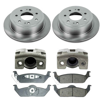 Callahan Brake Parts® - Plain Rear Brake Kit with Calipers