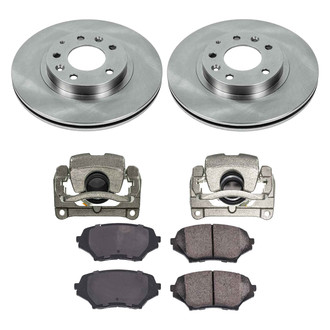 Callahan Brake Parts® - Plain Front Brake Kit with Calipers