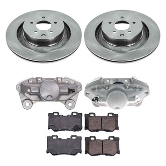 Callahan Brake Parts® - Plain Rear Brake Kit with Calipers