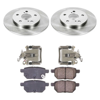 Callahan Brake Parts® - Plain Rear Brake Kit with Calipers